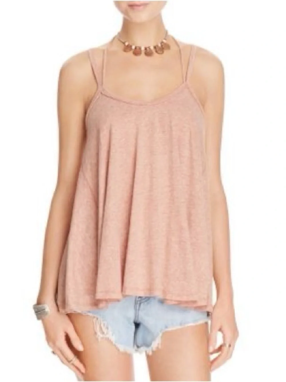 Free People We The Free So In Love With You Strappy SwingTank Top